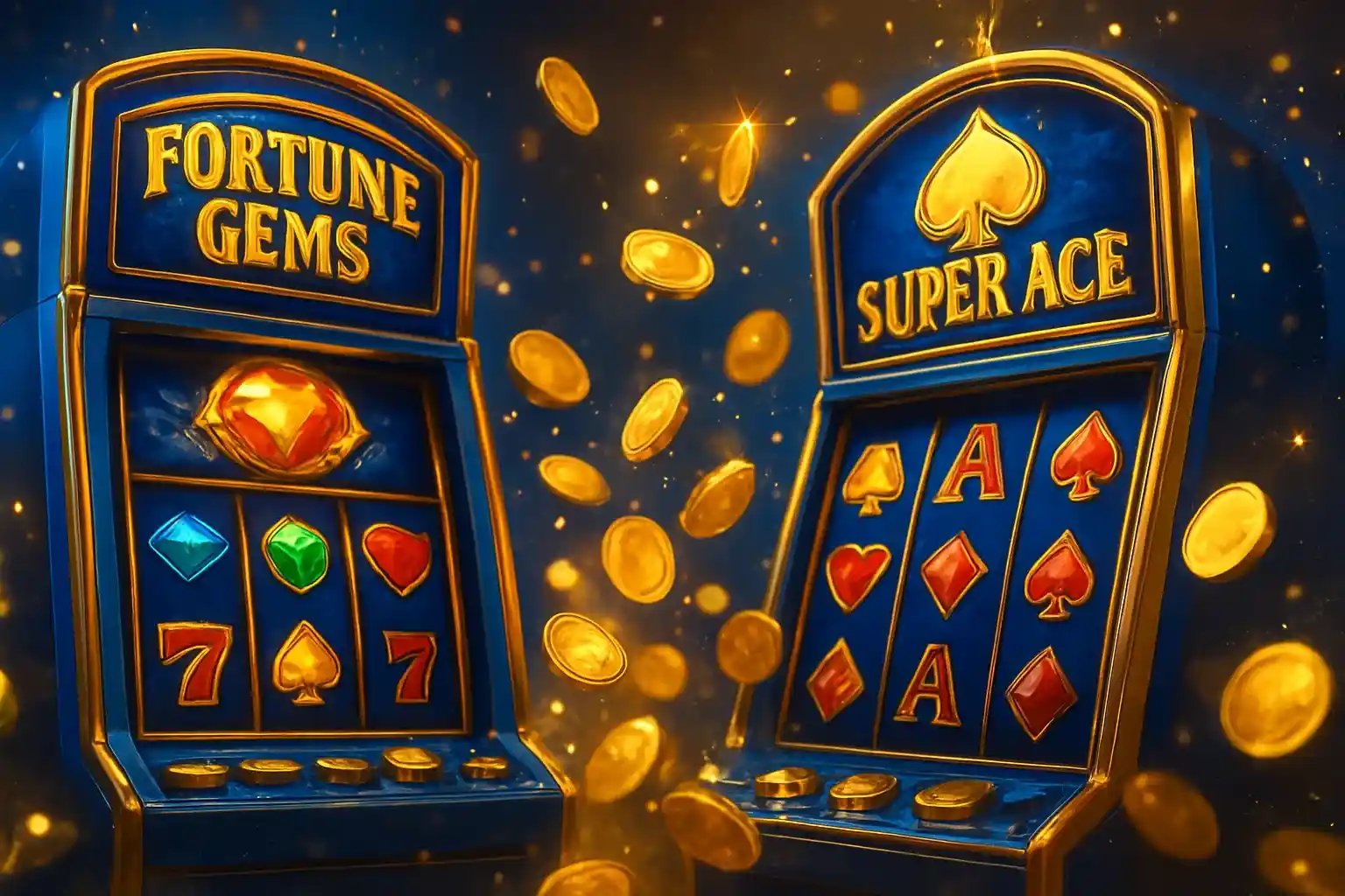 Bright Philippine casino slot machines with JILI symbols and exploding gold coins